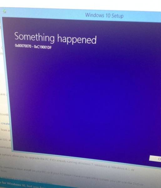 Windows 10 Installation Failed